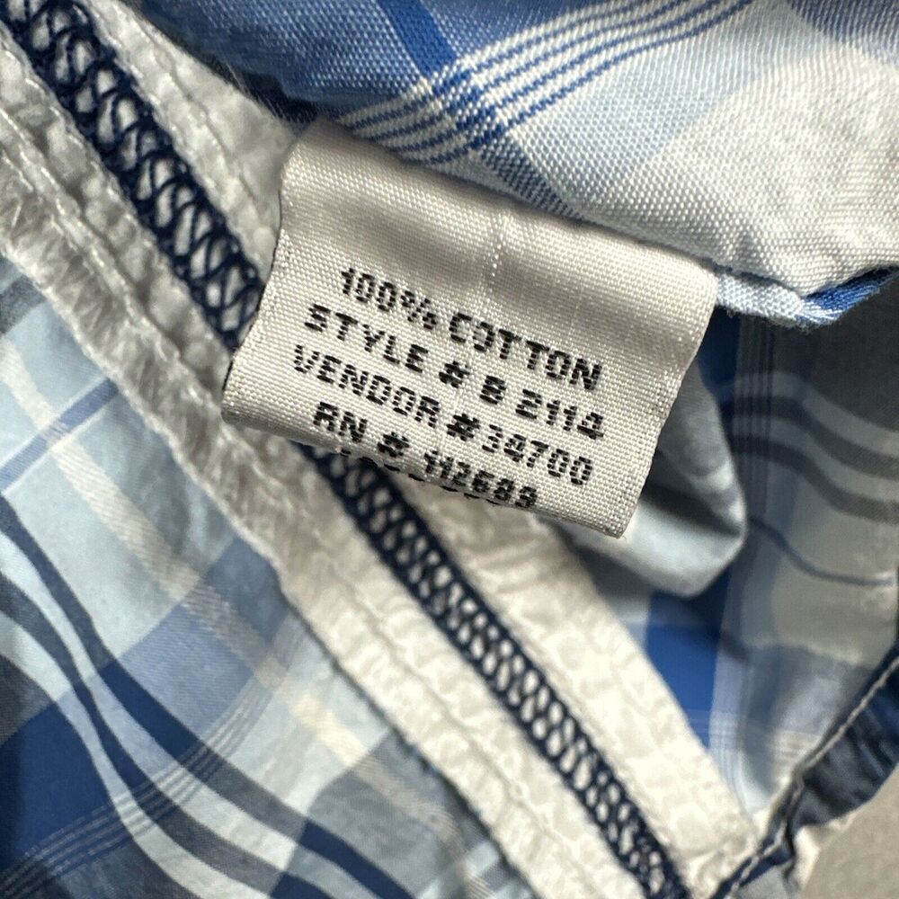 BKE Buckle Shirt Mens X-Large Athletic Fit Pearl Snap Long Sleeve Blue Gray - Picture 7 of 11